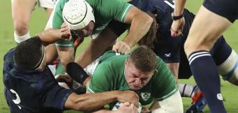 Un'immagine della vittoria irlandese contro la Scozia a Yokohama!