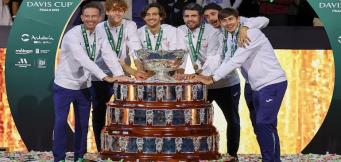 Filippo Volandri con i suoi ragazzi