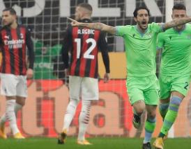 Un'esultanza di Milan-Lazio